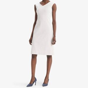 MM Lafleur The Evelyn Dress Micro Jacquard Ivory Black Size 10